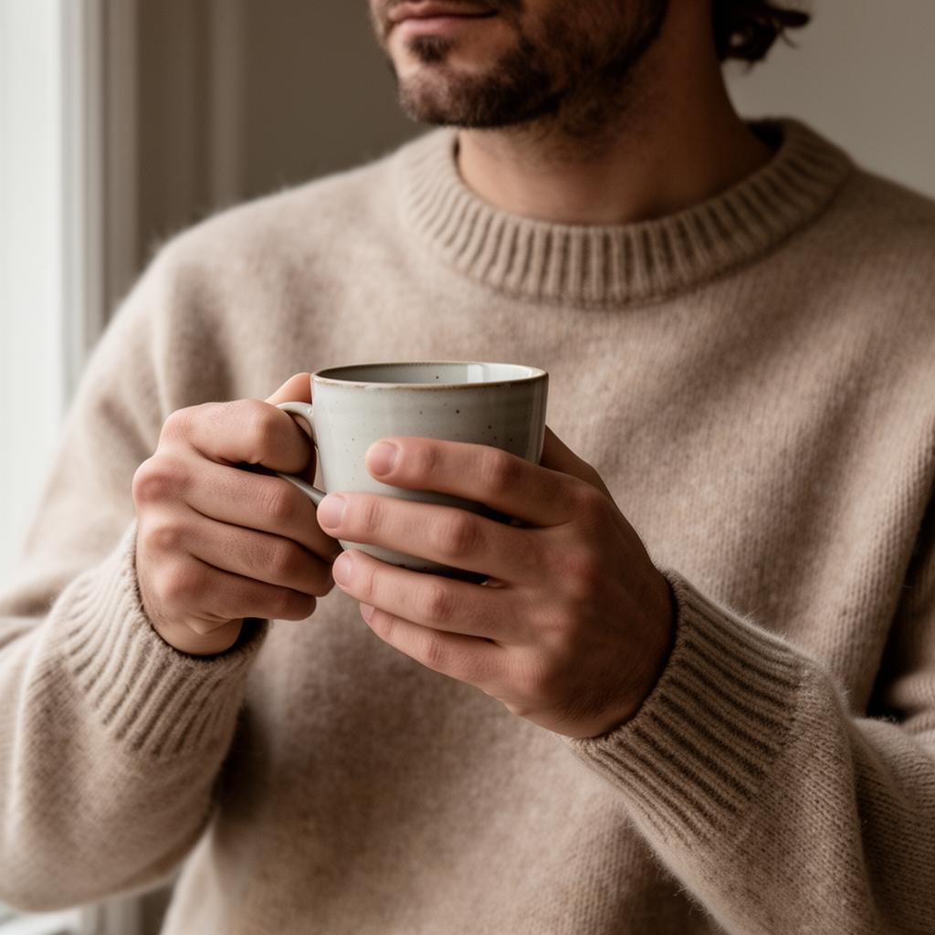 Detail of a handmade knit