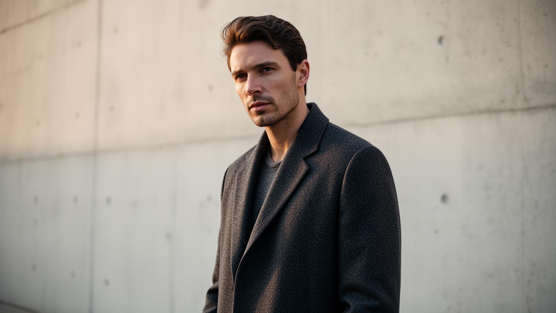 Man in a wool coat